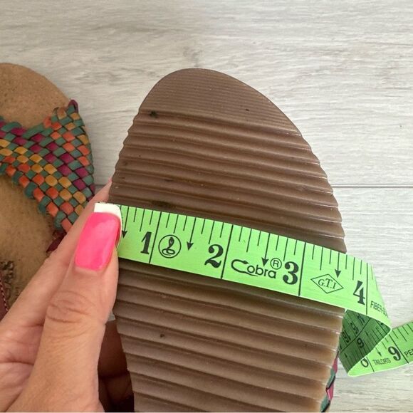 Calza Hortegas Mexican Huarache Sandals Handwoven Aztec Southwestern Leather 7 - Picture 7 of 9